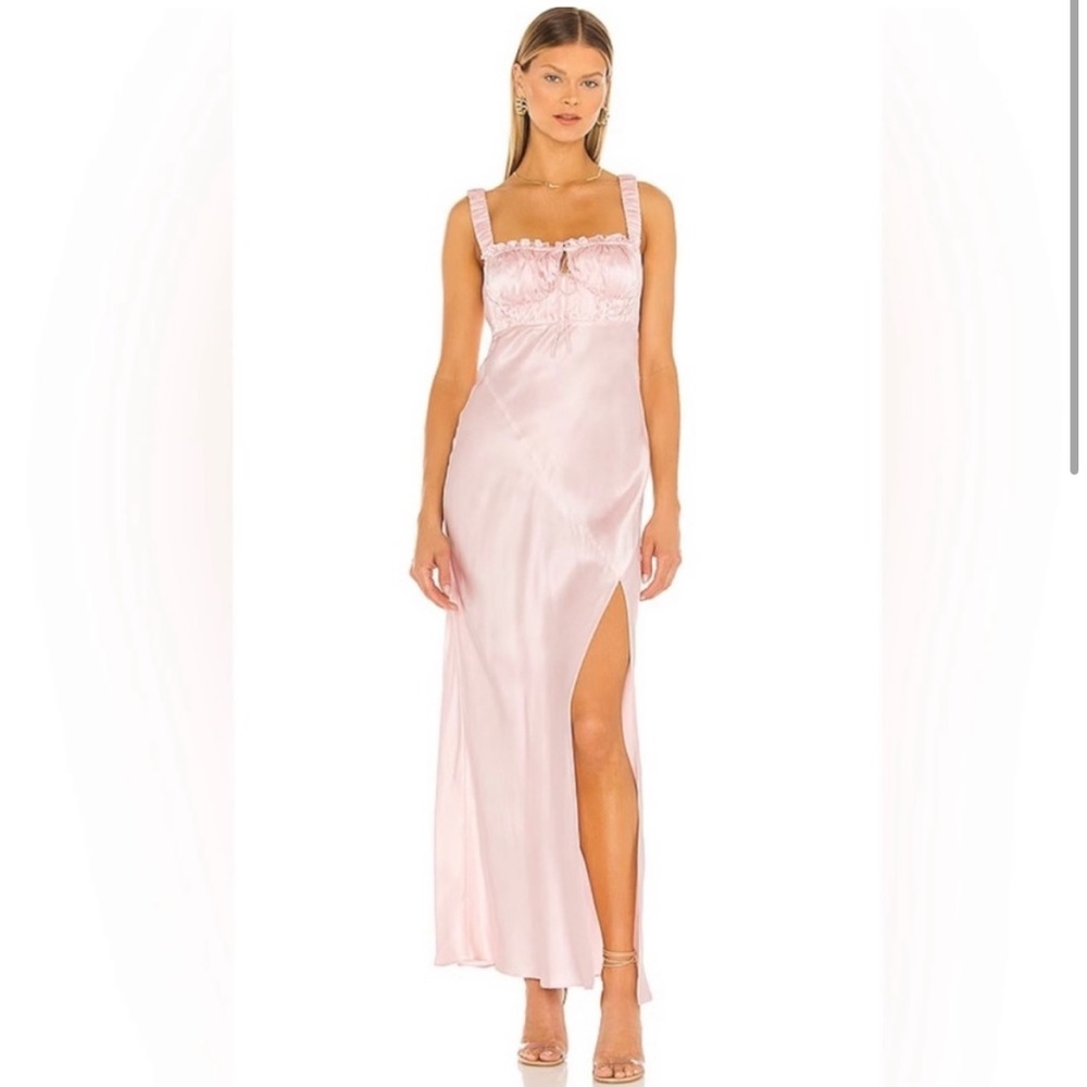 Pink silk dress